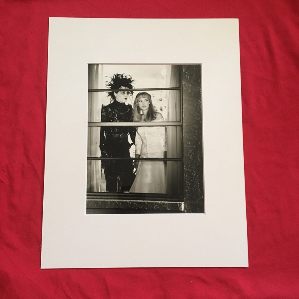 Edward Scissorhands art matted Winona Ryder Depp